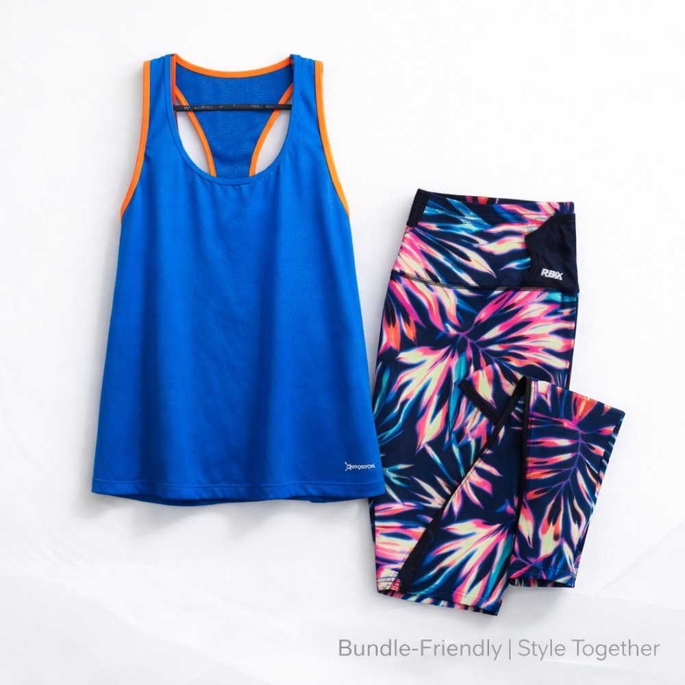 🔥 Orangetheory Racerback Performance Tank | Blue/Orange | Size S - Picture 5 of 7